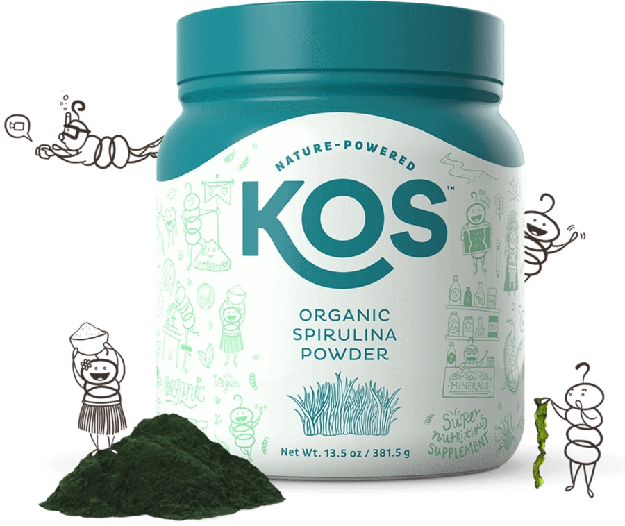 KOS - Organic Spirulina Powder - 13.5 oz (381 Grams)