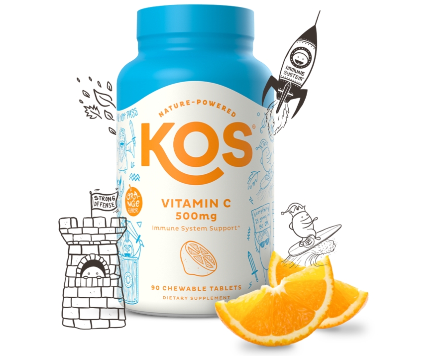 KOS - Vitamin C 500 mg - 90 Chewable Tablets
