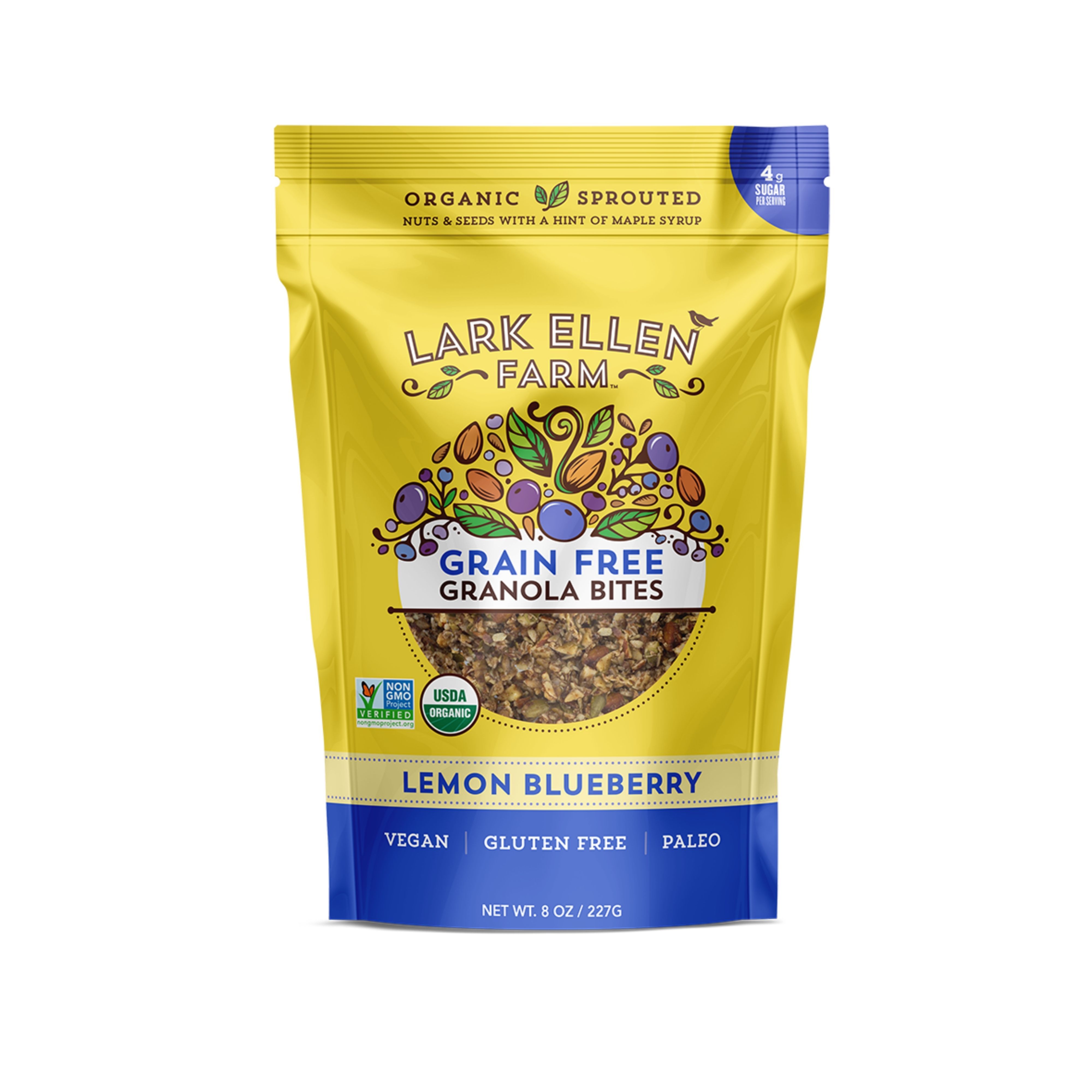 Lark Ellen Farm - Grain Free Granola Bites, Lemon Blueberry - 8 oz