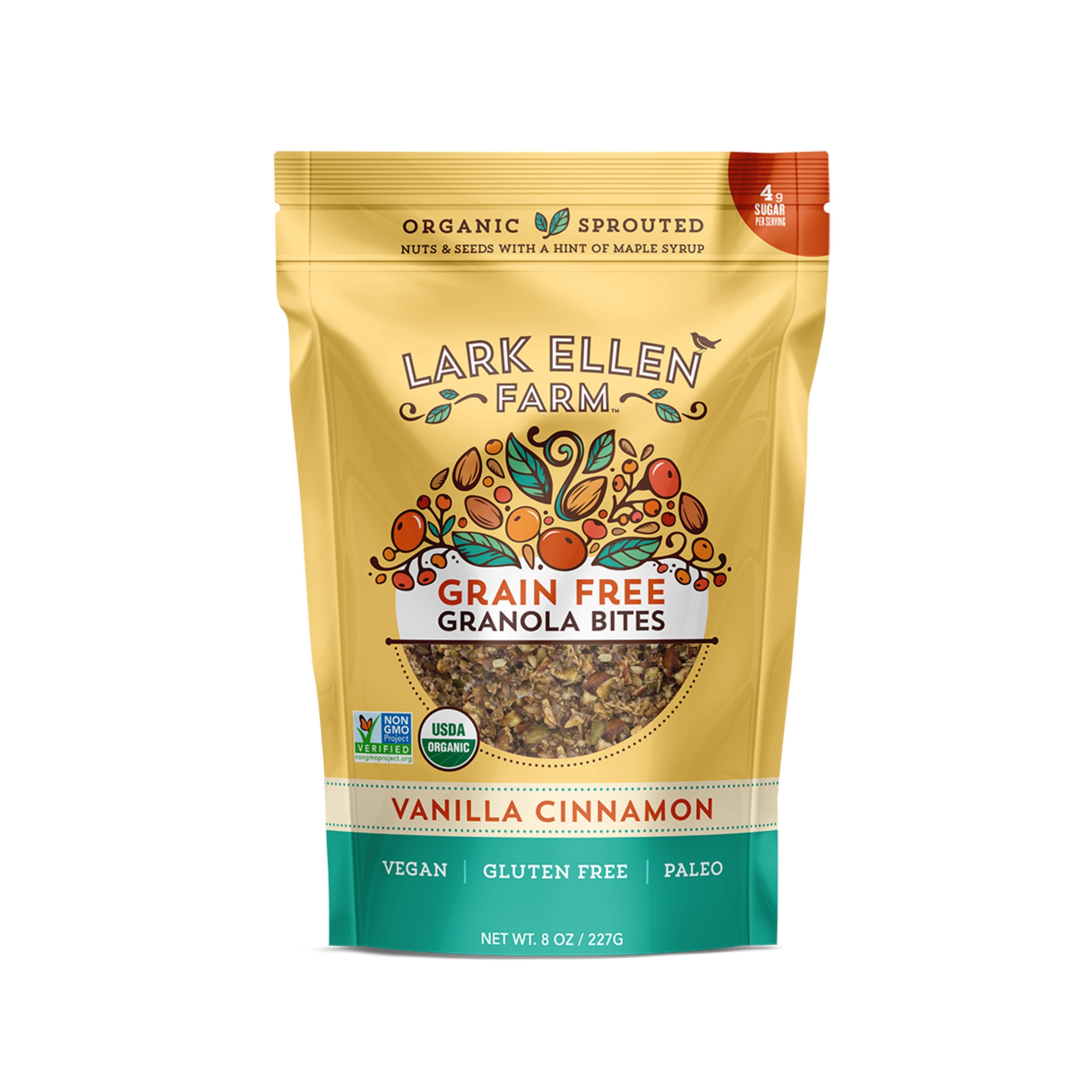 Lark Ellen Farm - Grain Free Granola Bites, Vanilla Cinnamon - 8 oz