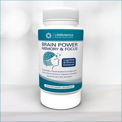 LifeBotanica - Brain Power Memory & Focus - 60 Capsules