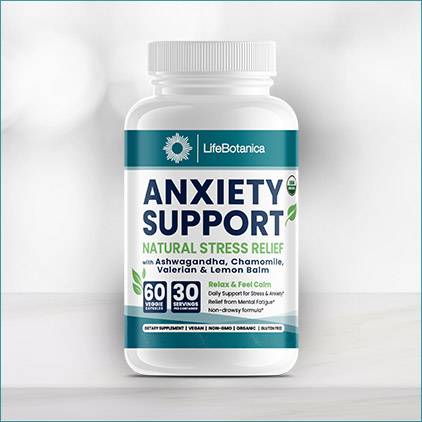 LifeBotanica - Organic Anxiety Support - 60 Veggie Capsules