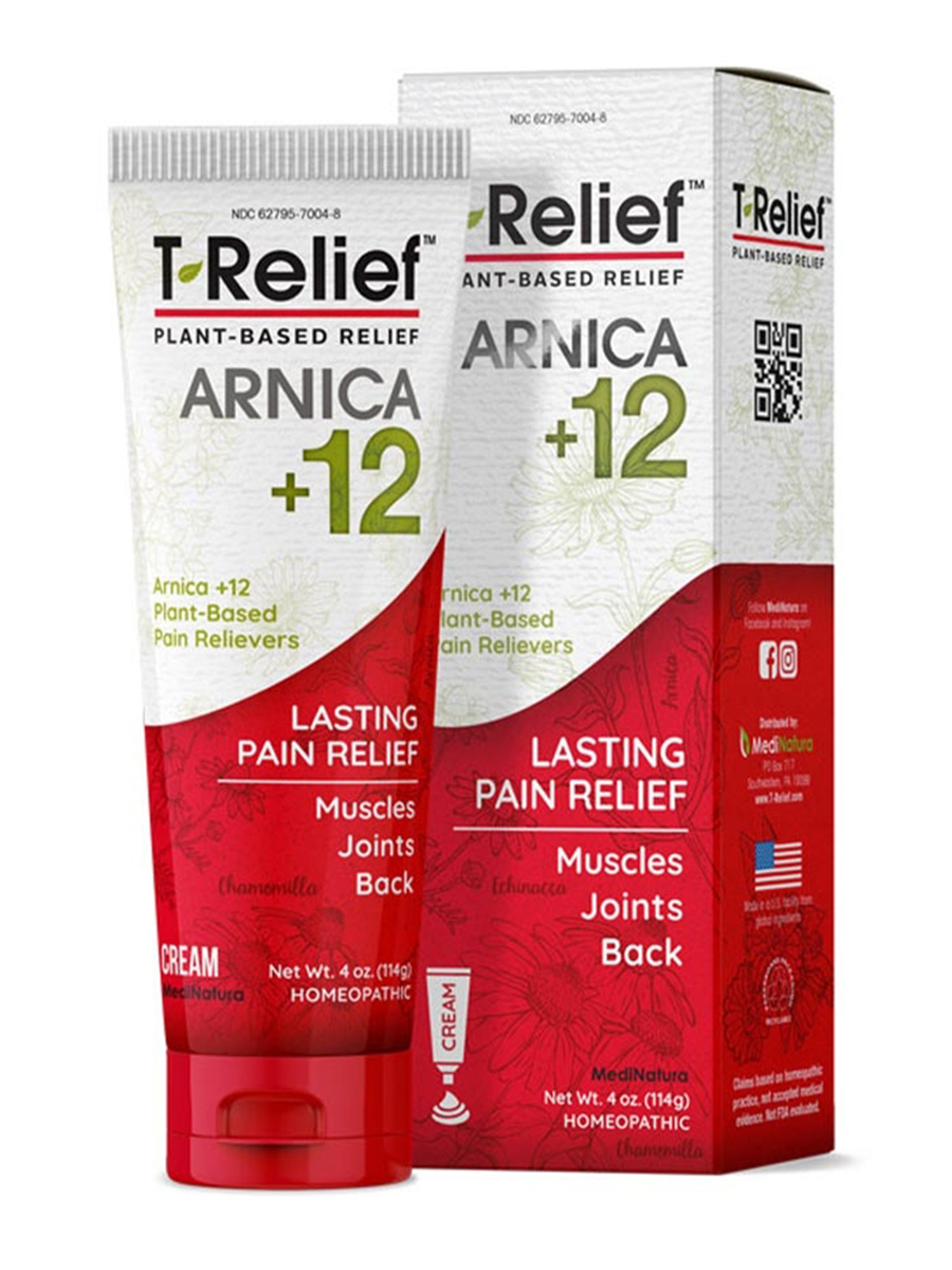 MediNatura - T-Relief Lasting Pain Relief Cream - 4 oz (114 Grams)