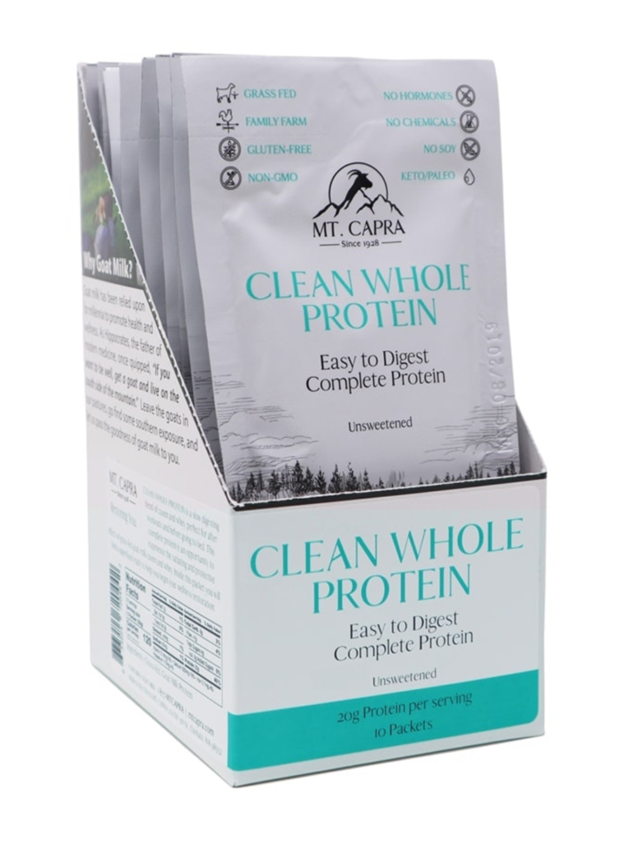Mt. Capra - Clean Whole Protein, Unsweetened - 10 Packets