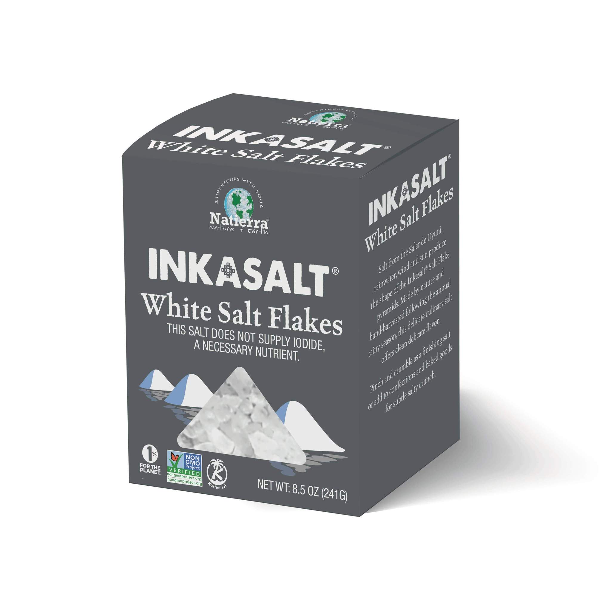 Natierra - InkaSalt White Salt Flakes - 8.5 oz (241 Grams)