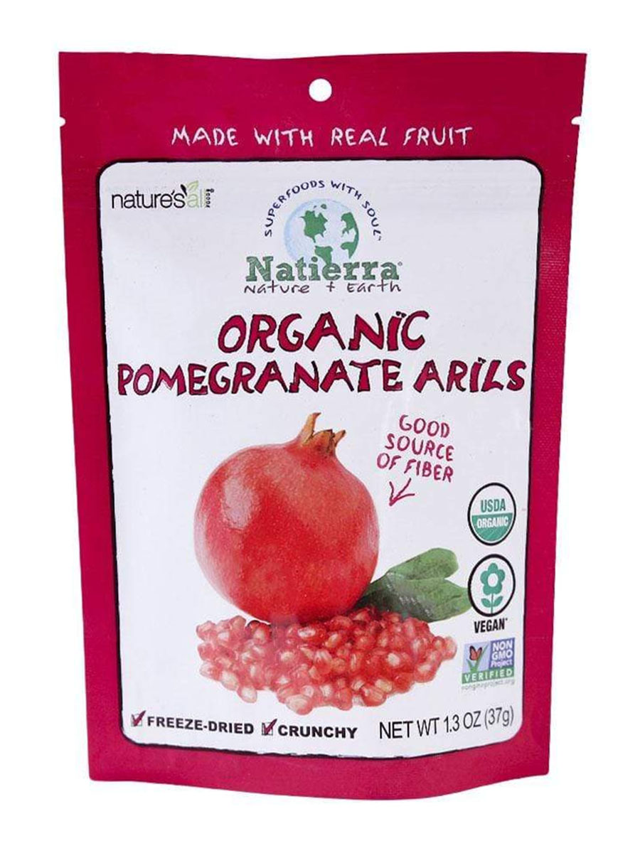Natierra - Organic Freeze-Dried Pomegranate Arils - 1.3 oz (37 Grams)