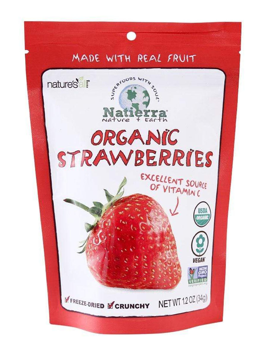 Natierra - Organic Freeze-Dried Strawberries - 1.2 oz (34 Grams)