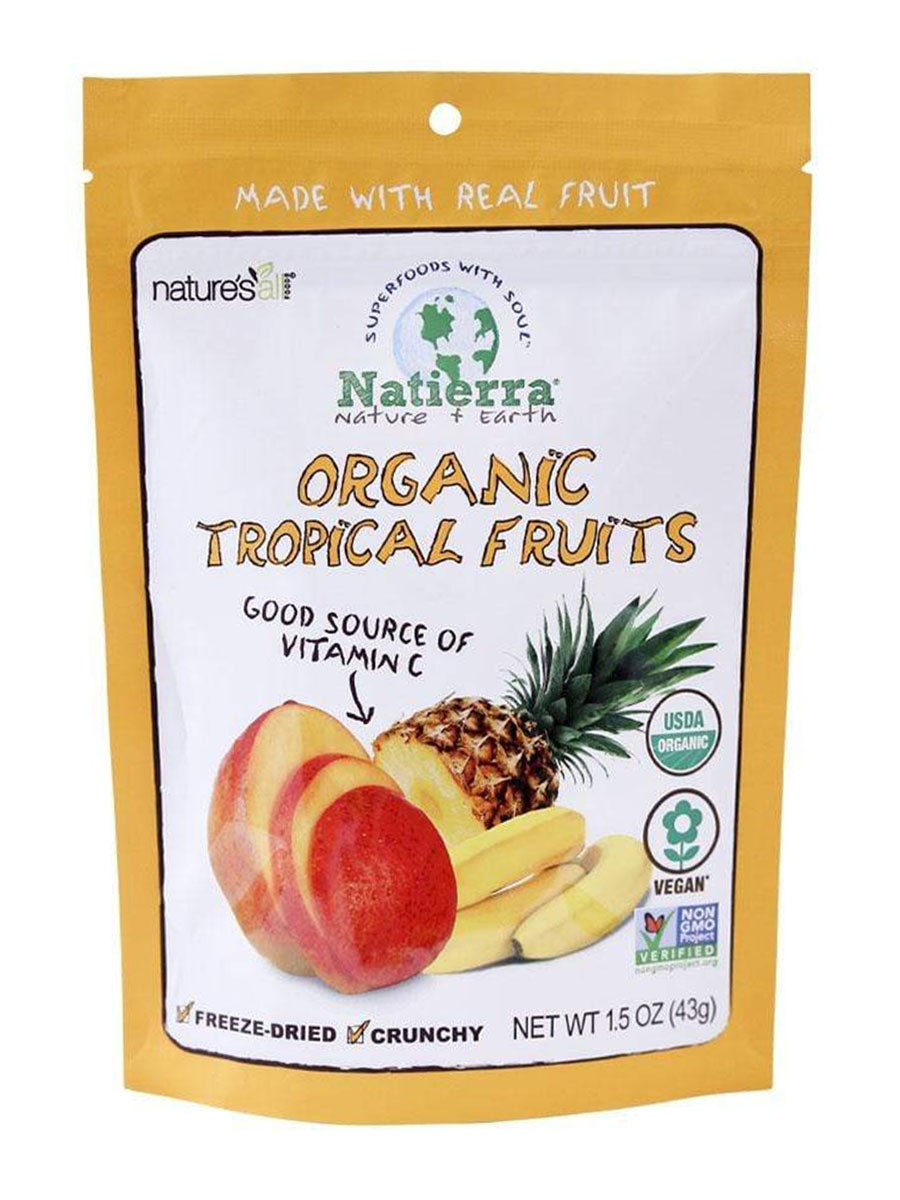 Natierra - Organic Freeze-Dried Tropical Fruits - 1.5 oz (43 Grams)