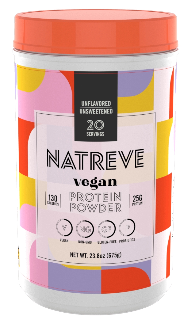 Natreve - Vegan Protein Powder, Unflavored - 23.8 oz (675 Grams)