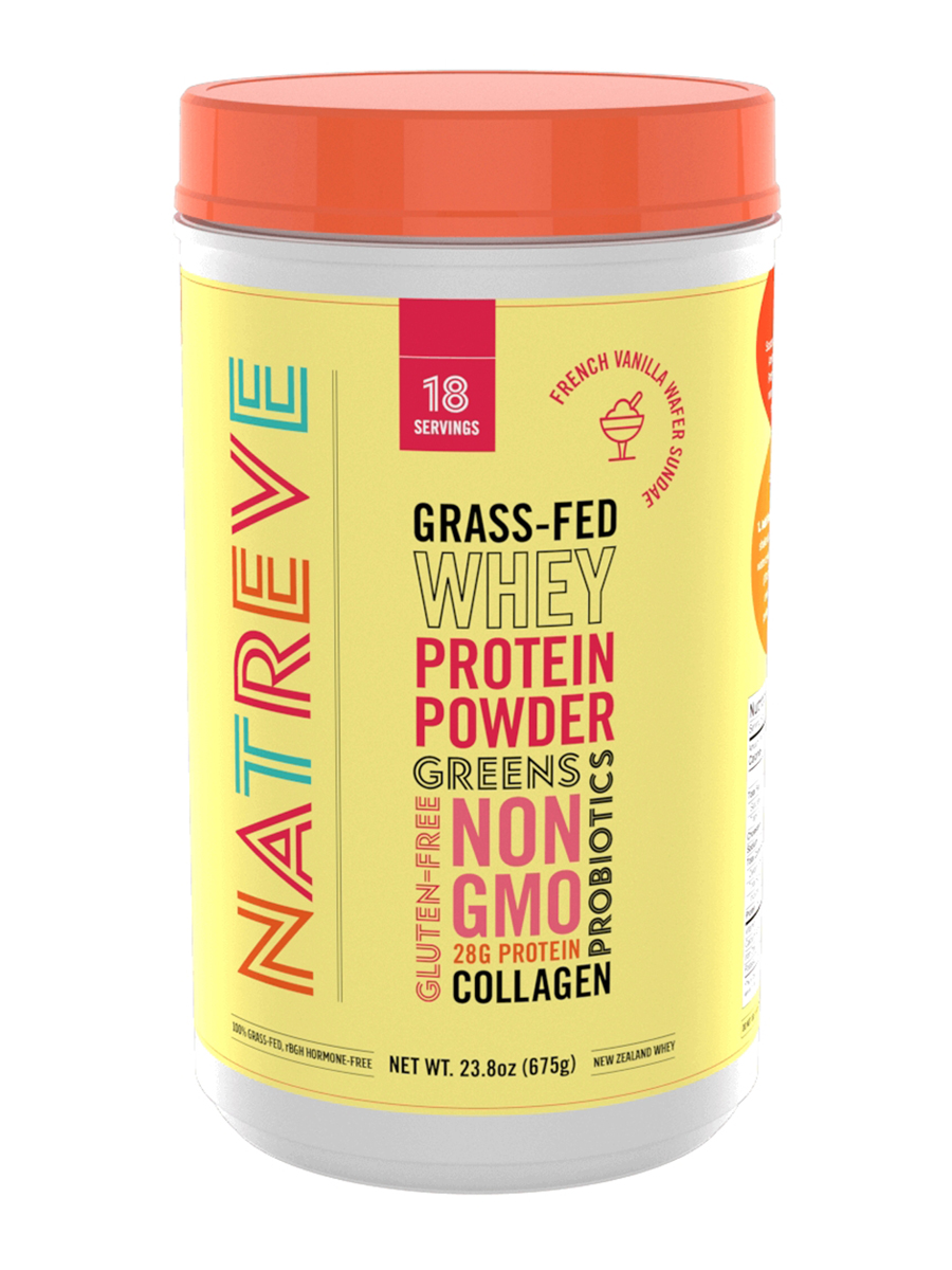 Natreve - Whey Protein Powder, French Vanilla Wafer Sundae Flavor -
