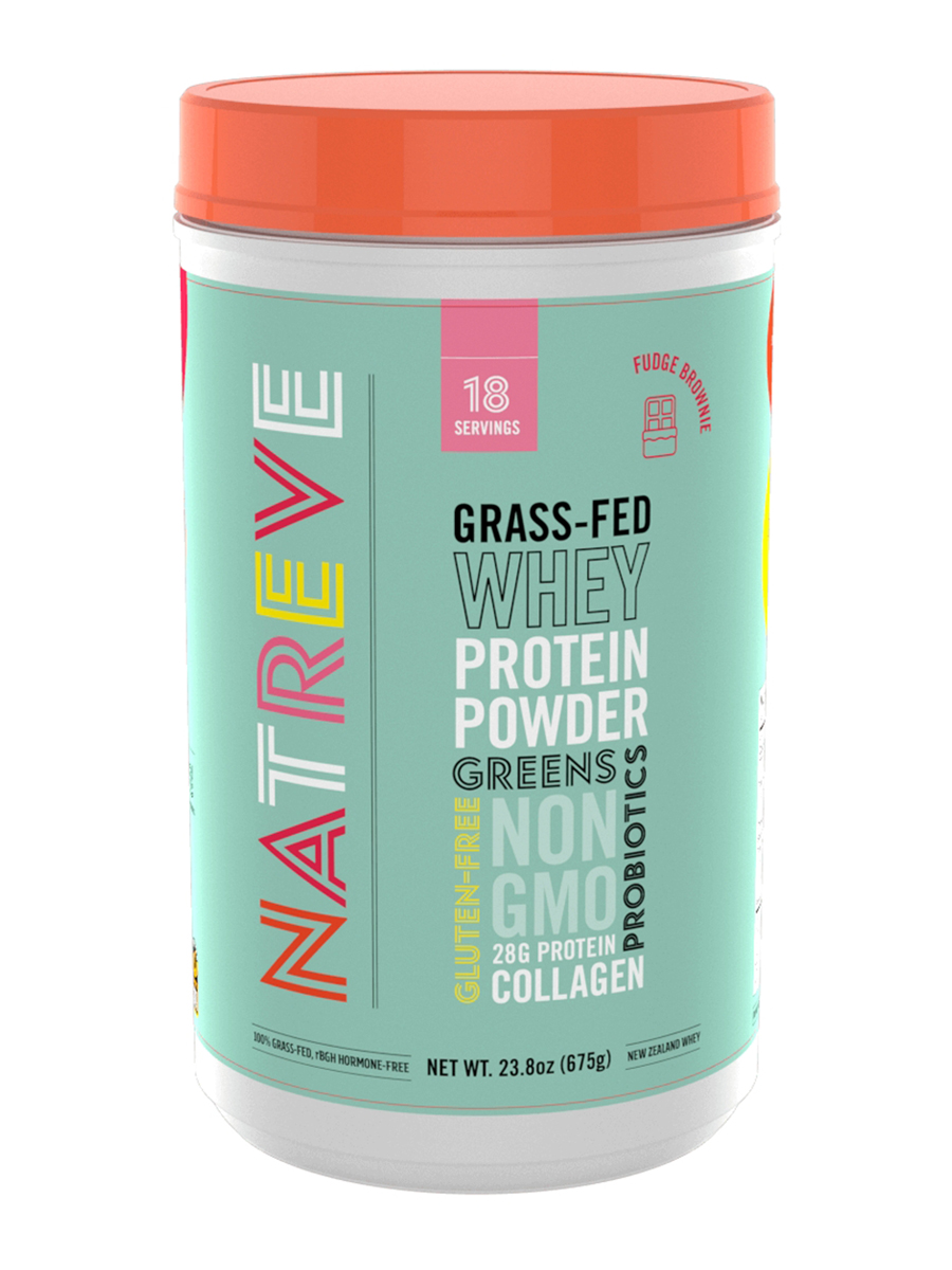 Natreve - Whey Protein Powder, Fudge Brownie Flavor - 23.8 oz (675