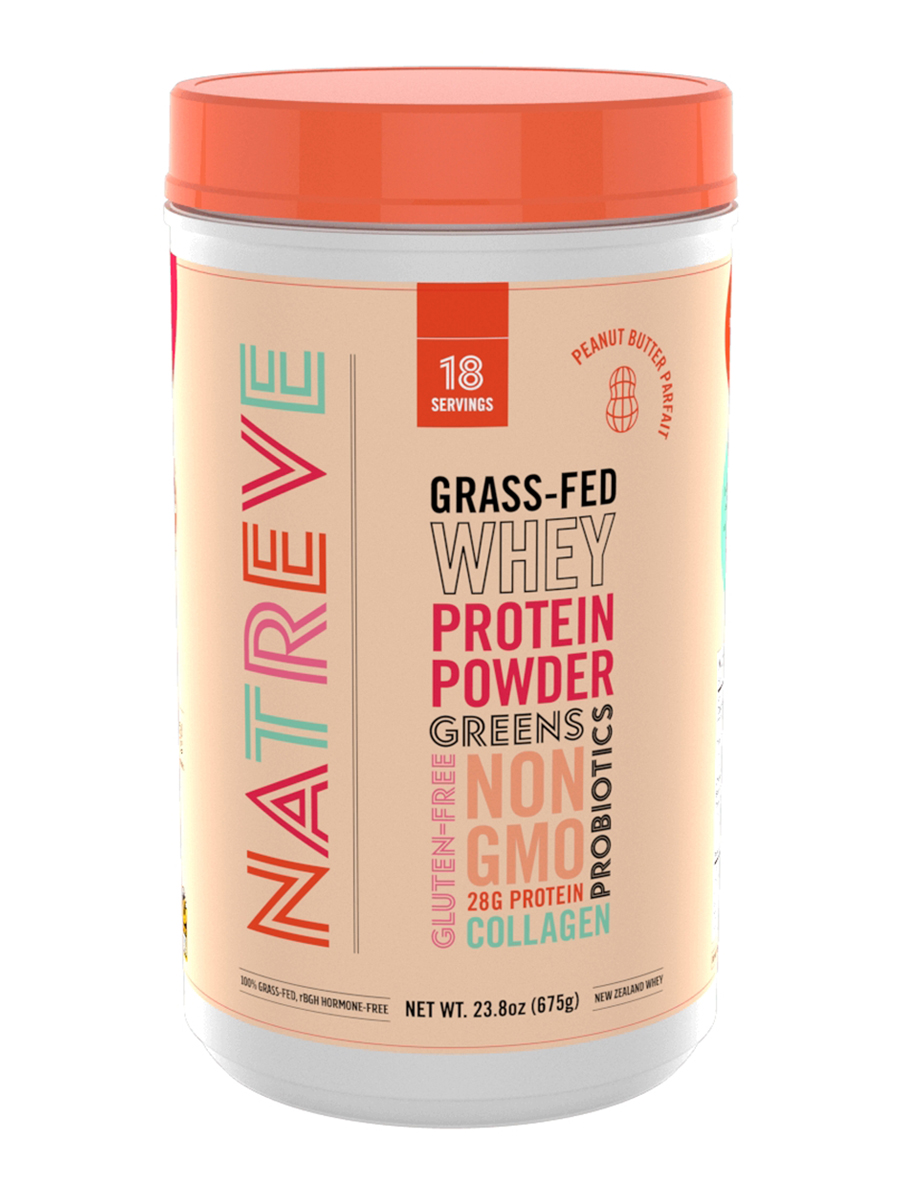 Natreve - Whey Protein Powder, Peanut Butter Parfait Flavor - 23.8 oz