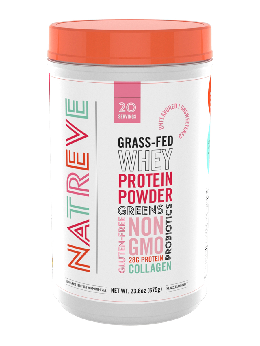 Natreve - Whey Protein Powder, Unflavored / Unsweetened - 23.8 oz (675