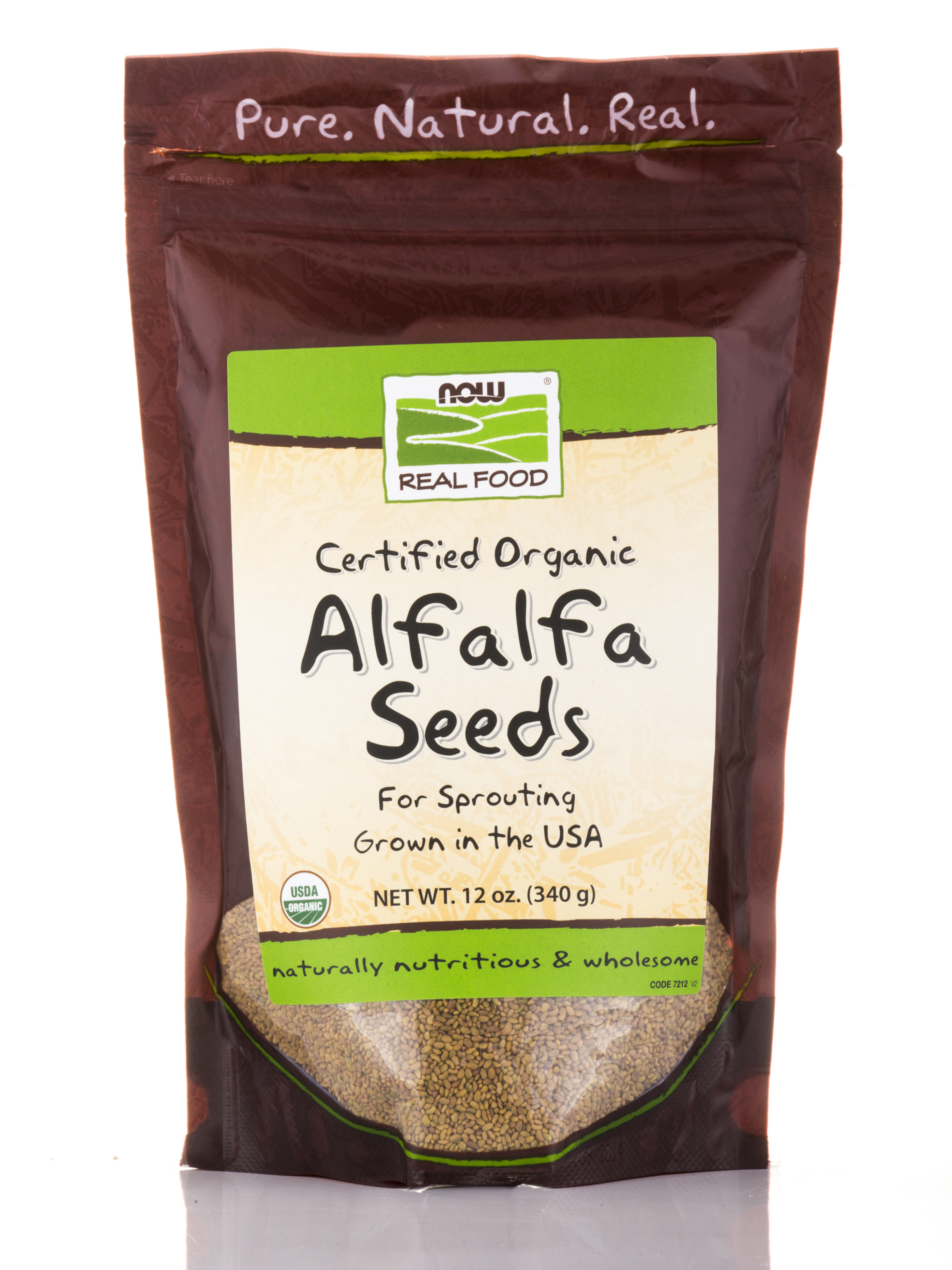 NOW - NOW Real Food - Alfalfa Seeds for Sprouting (Organic) - 12 oz