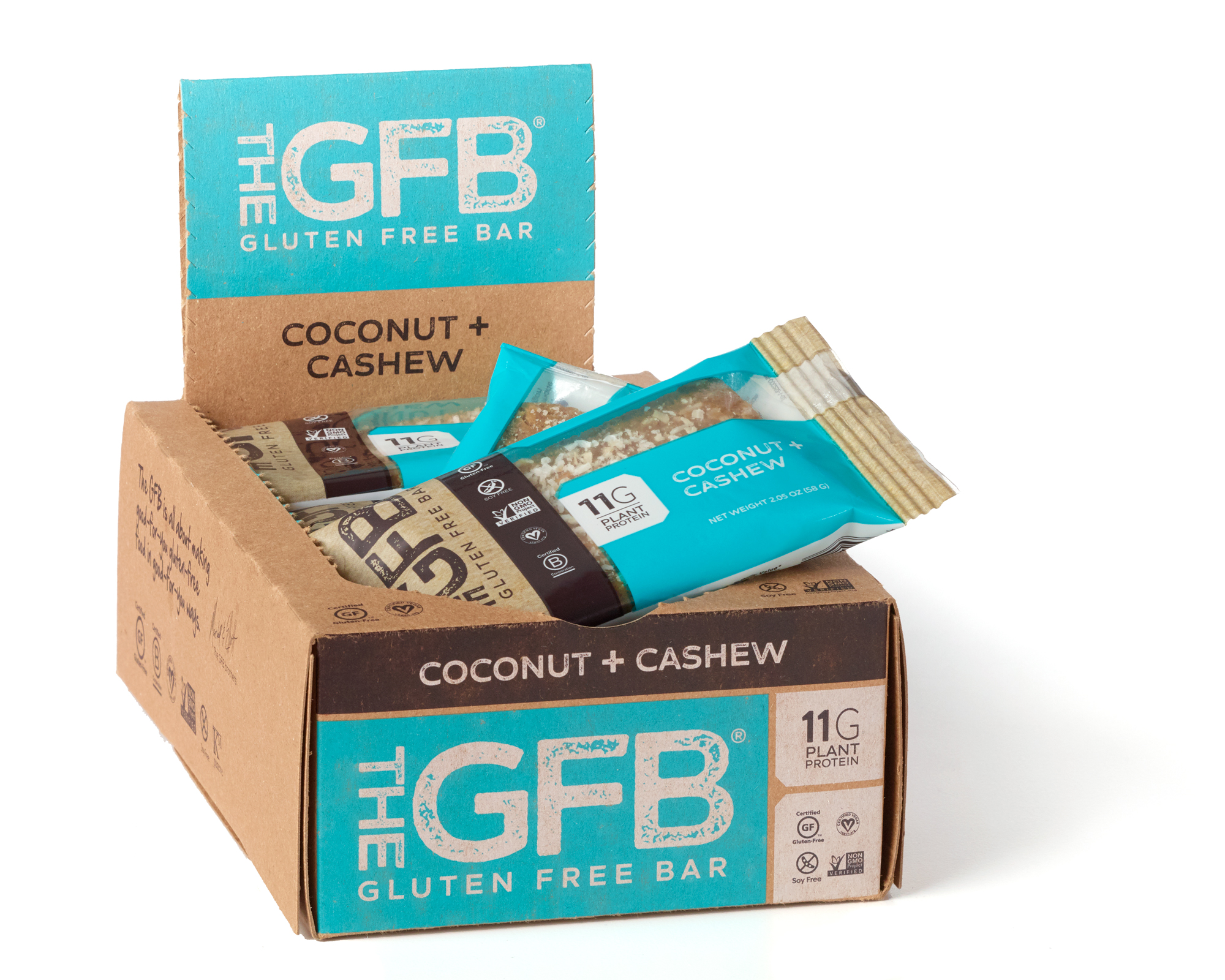 The GFB: Gluten Free Bar - Coconut Cashew Crunch Protein Bar - Box of