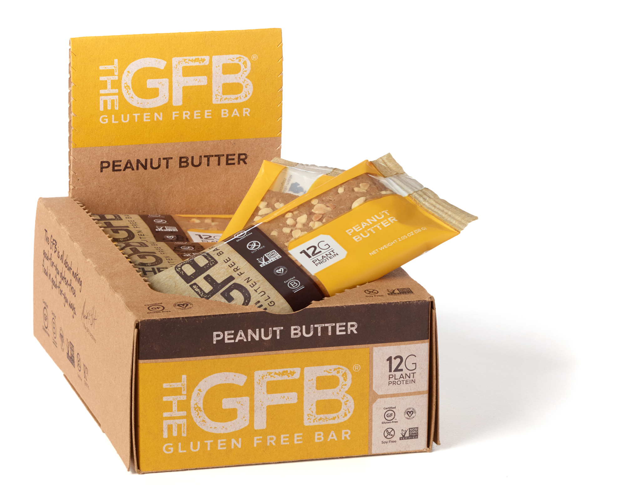 The GFB: Gluten Free Bar - Peanut Butter Protein Bar - Box of 12 Bars